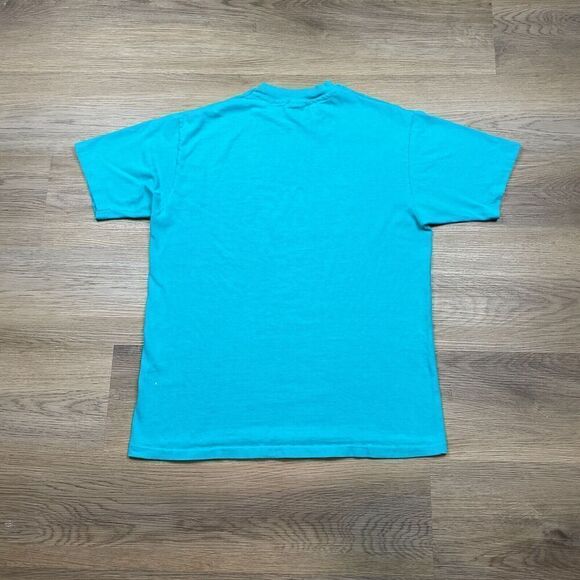 Vintage Shirt Mens Large Blue Santa Barbara California 90s Single Stitch - Picture 8 of 13